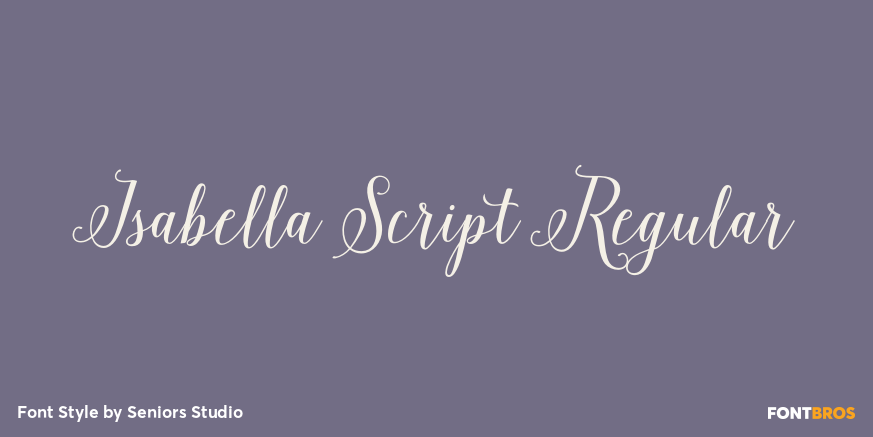 Isabella Script Regular Poster