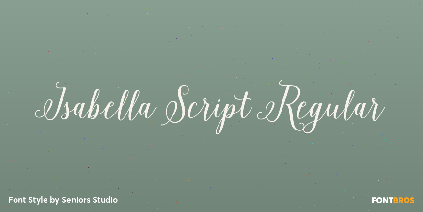 Isabella Script Regular Poster