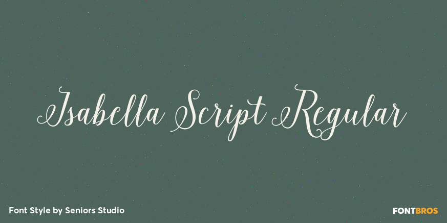 Isabella Script Regular Poster
