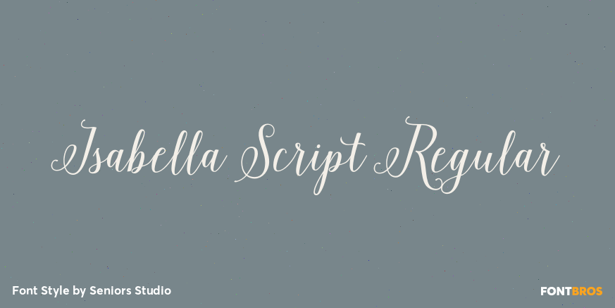 Isabella Script Regular Poster