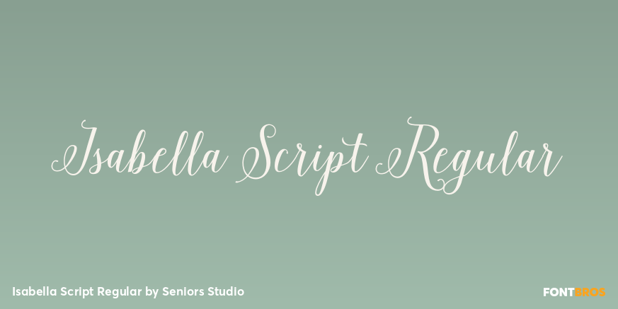 Isabella Script Regular Poster