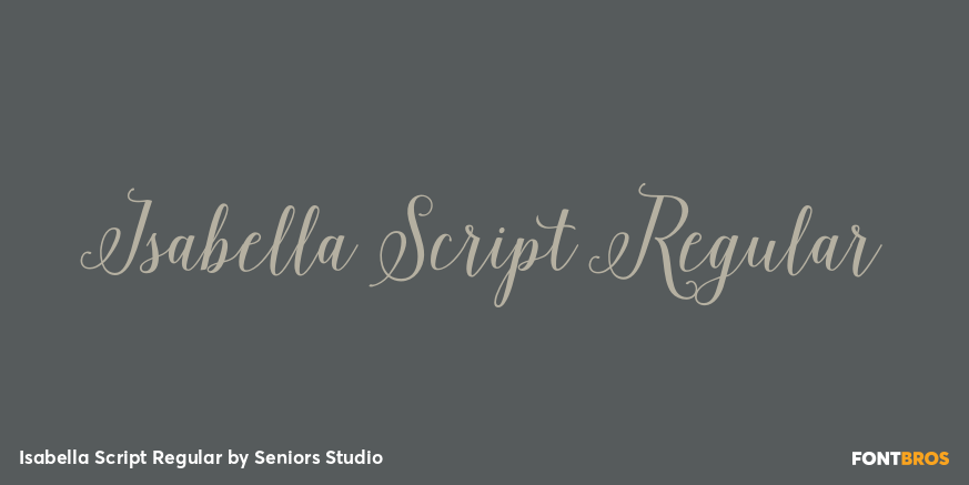 Isabella Script Regular Poster