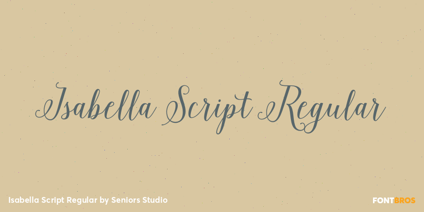 Isabella Script Regular Poster
