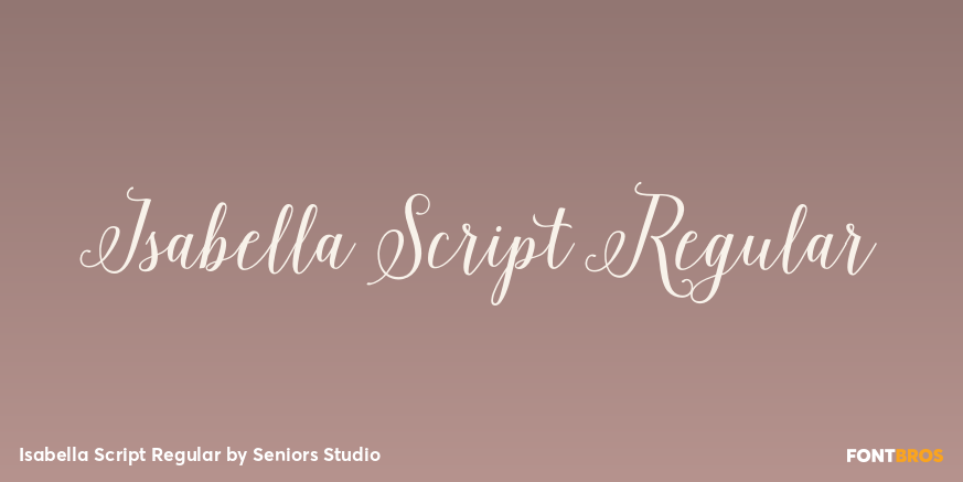 Isabella Script Regular Poster