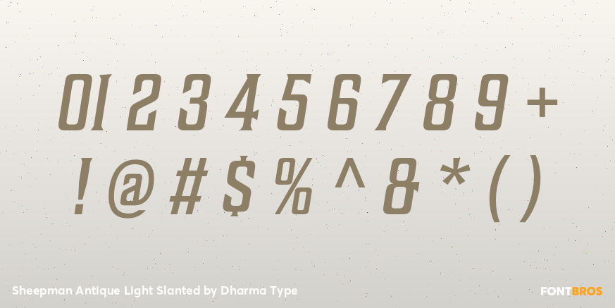 Sheepman Antique Light Slanted Font Poster #4
