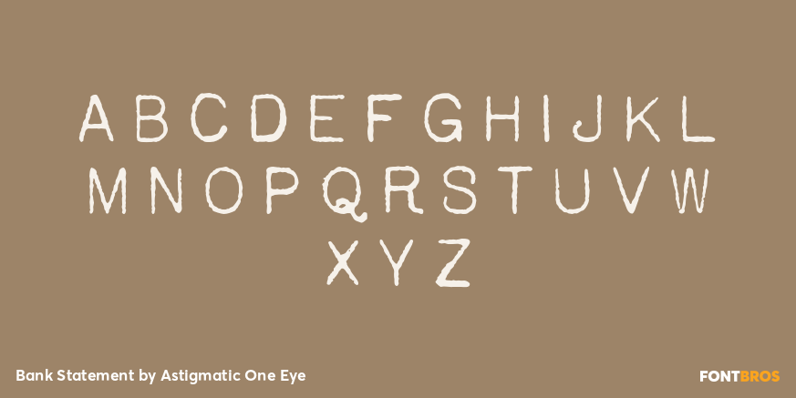 Bank Statement Font Poster #2