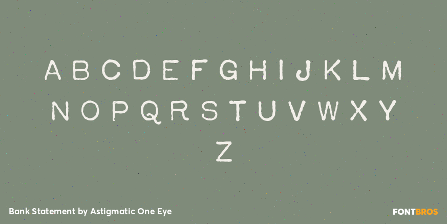 Bank Statement Font Poster #3
