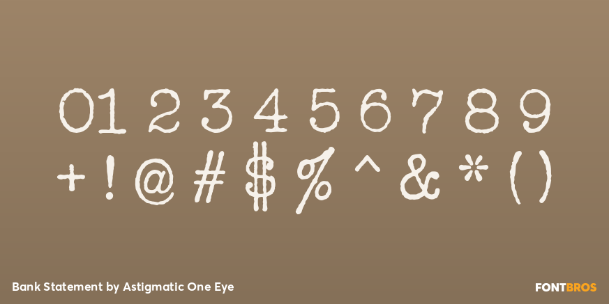 Bank Statement Font Poster #4