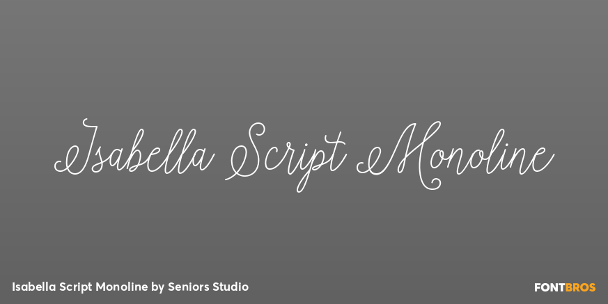 Isabella Script Monoline Font Poster #1