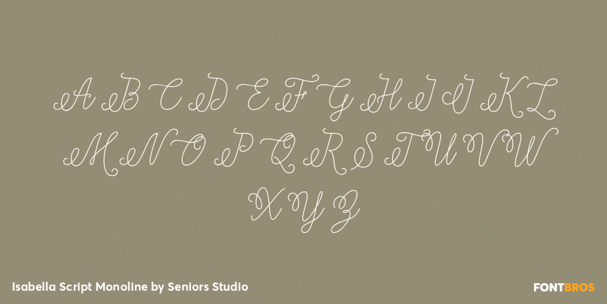 Isabella Script Monoline Font Poster #2
