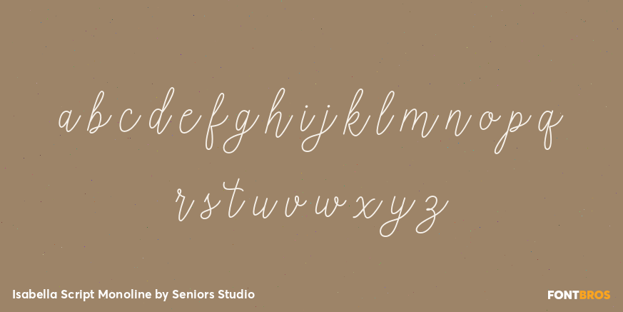 Isabella Script Monoline Font Poster #3