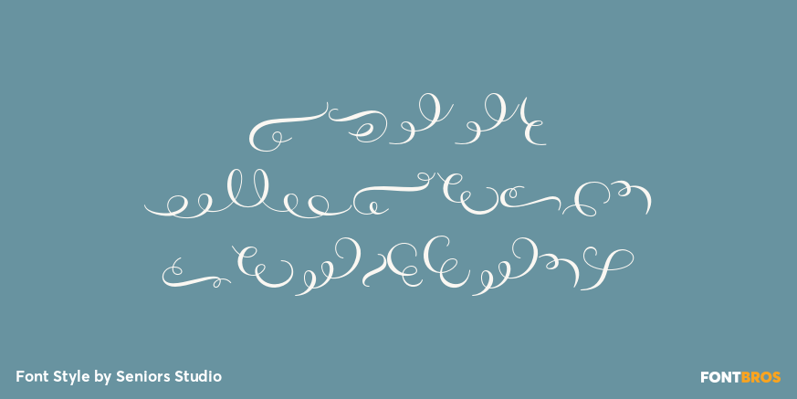 Molly Script Ornaments Font Poster #1