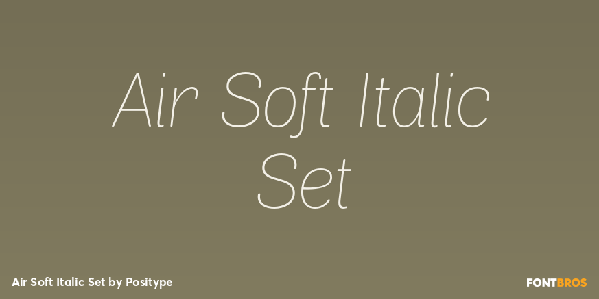 Air Soft Italic Set Font Poster #1