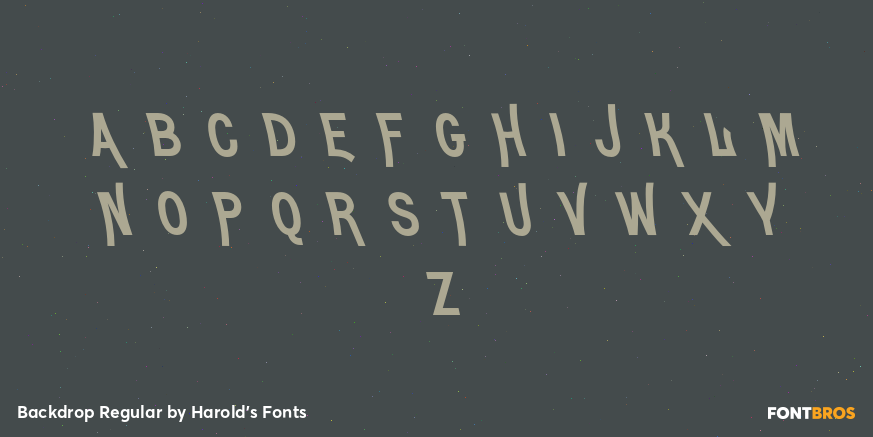 Backdrop Regular Font Poster #2