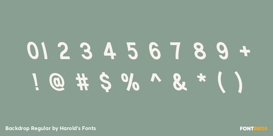 Backdrop Regular Font Poster #4
