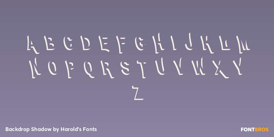 Backdrop Shadow Font Poster #2