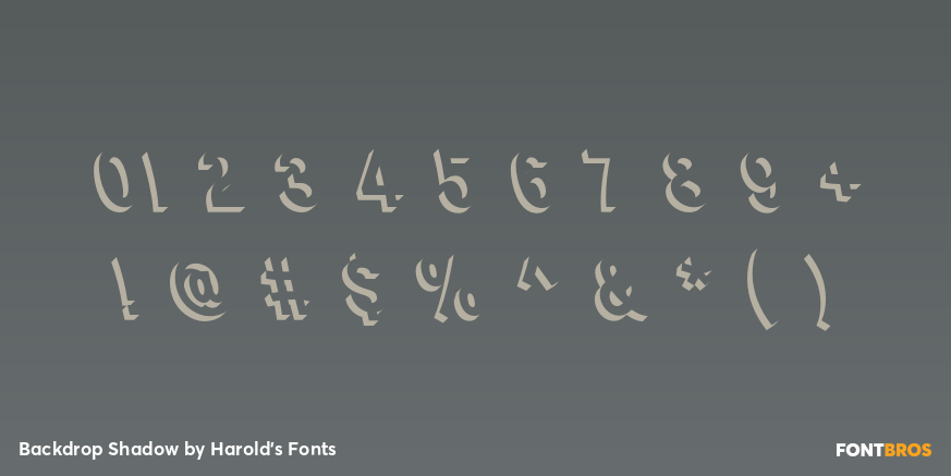 Backdrop Shadow Font Poster #4