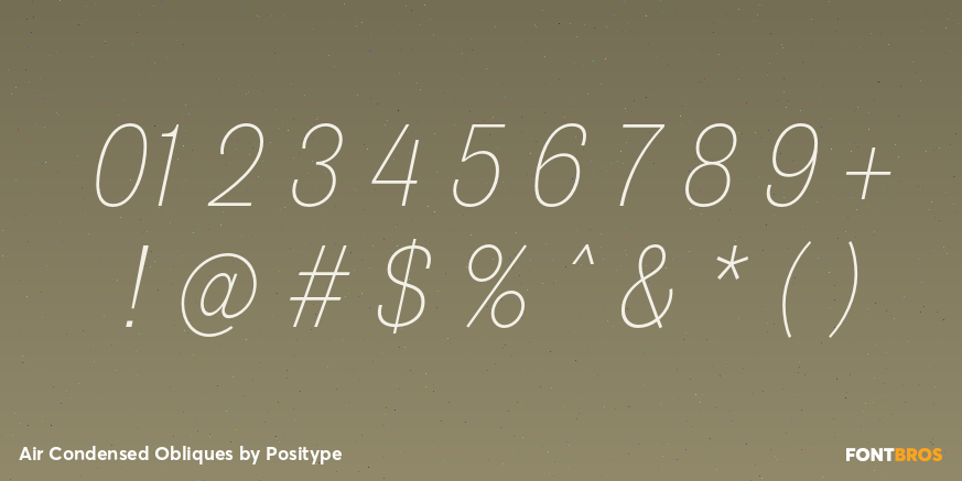 Air Condensed Obliques Font Poster #4