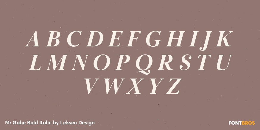 Mr Gabe Bold Italic Font Poster #2