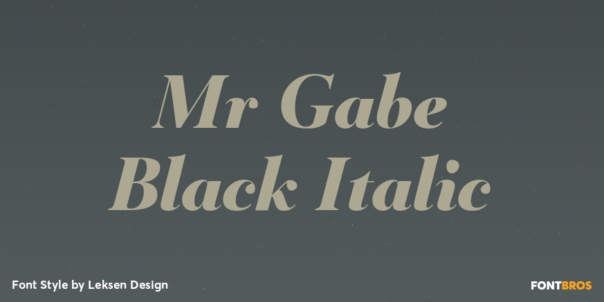 Mr Gabe Black Italic Font Poster #1