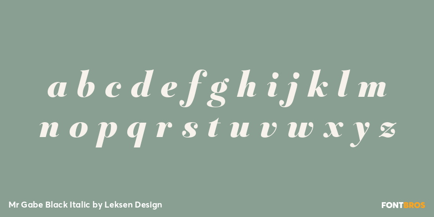 Mr Gabe Black Italic Font Poster #1