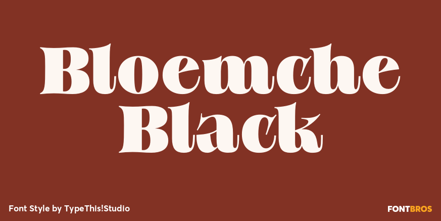 Bloemche Black Font Poster #1