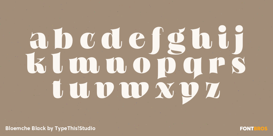 Bloemche Black Font Poster #3