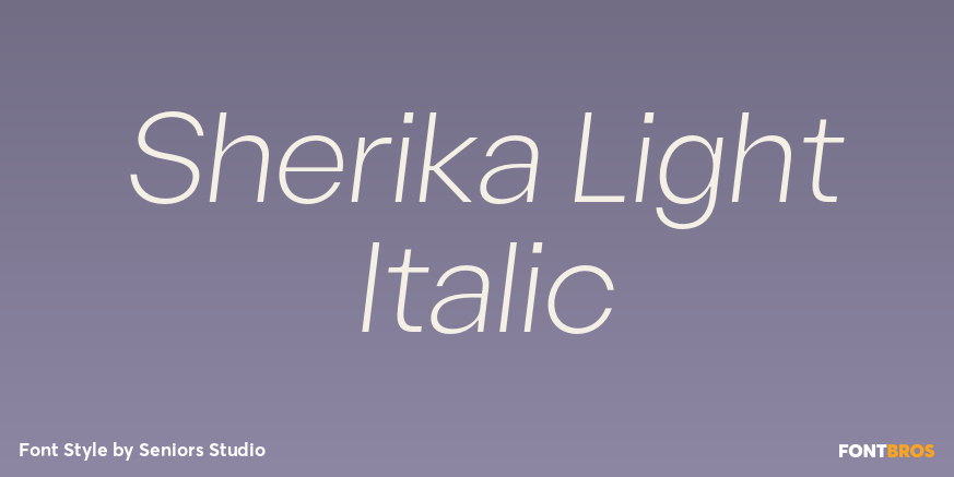 Sherika Light Italic Font Poster #1