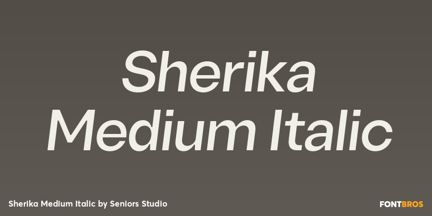 Sherika Medium Italic Font Poster #1