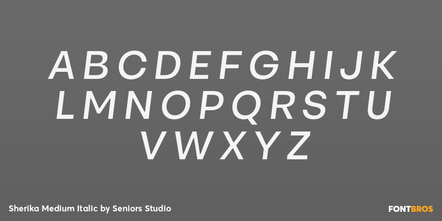 Sherika Medium Italic Font Poster #1