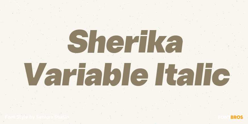 Sherika Variable Italic Poster