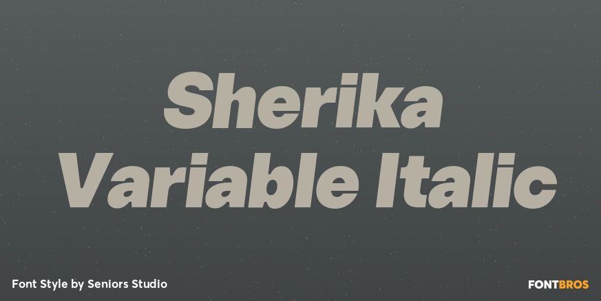 Sherika Variable Italic Poster