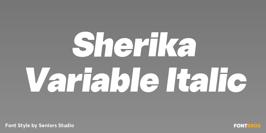 Sherika Variable Italic Poster