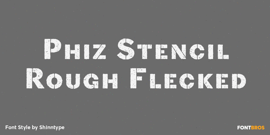 Phiz Stencil Rough Flecked Font Poster #1