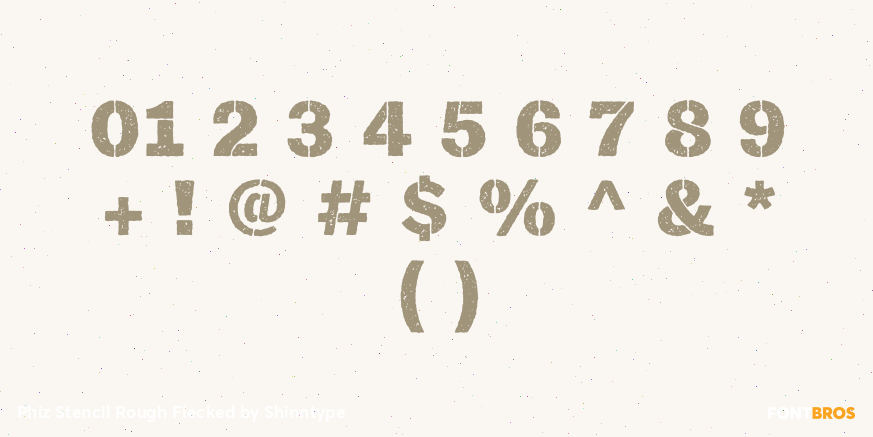 Phiz Stencil Rough Flecked Font Poster #1