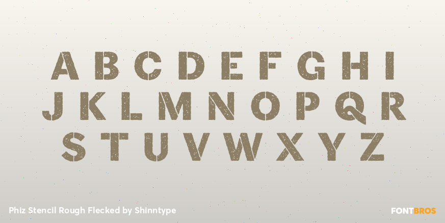 Phiz Stencil Rough Flecked Font Poster #1