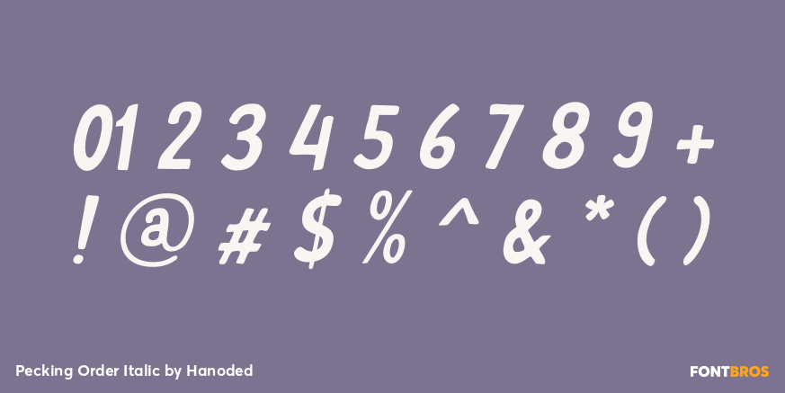 Pecking Order Italic Font Poster #4