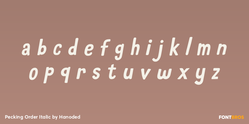 Pecking Order Italic Font Poster #3