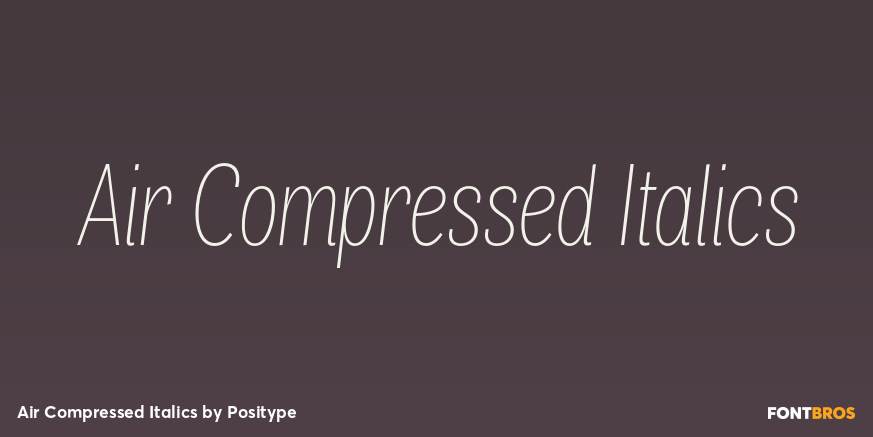 Air Compressed Italics Font Poster #1