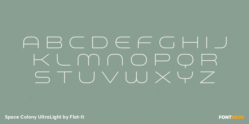 Space Colony UltraLight Font Poster #1