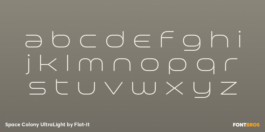Space Colony UltraLight Font Poster #1