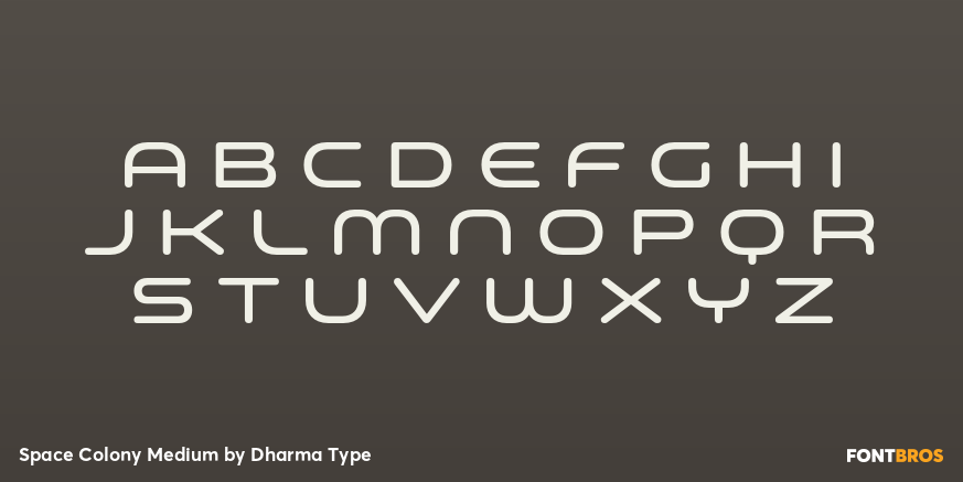 Space Colony Medium Font Poster #2