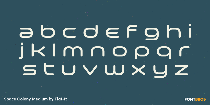 Space Colony Medium Font Poster #3