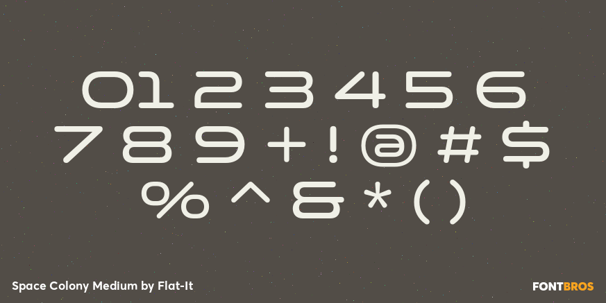 Space Colony Medium Font Poster #4