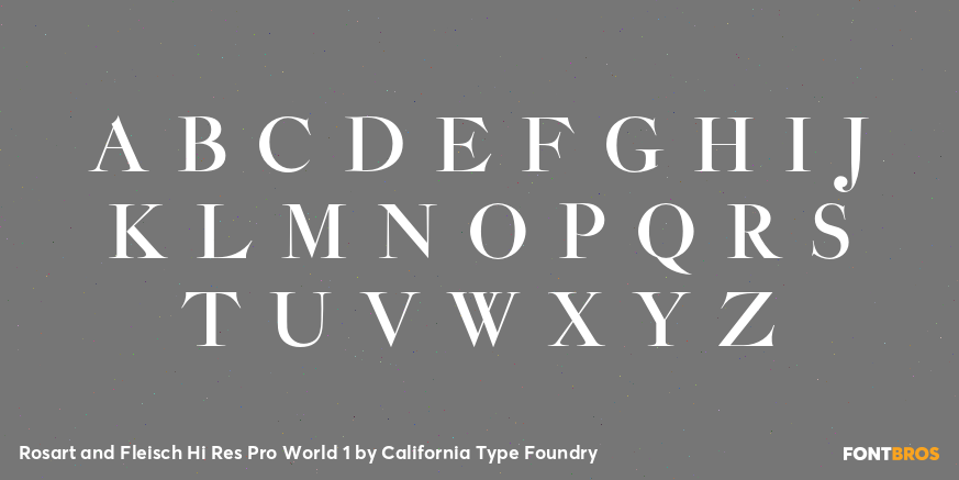 Rosart and Fleisch Hi Res Pro World 1 Font Poster #2