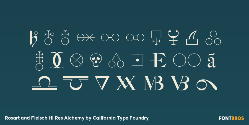 Rosart and Fleisch Hi Res Alchemy Font Poster #3
