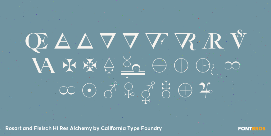 Rosart and Fleisch Hi Res Alchemy Font Poster #1