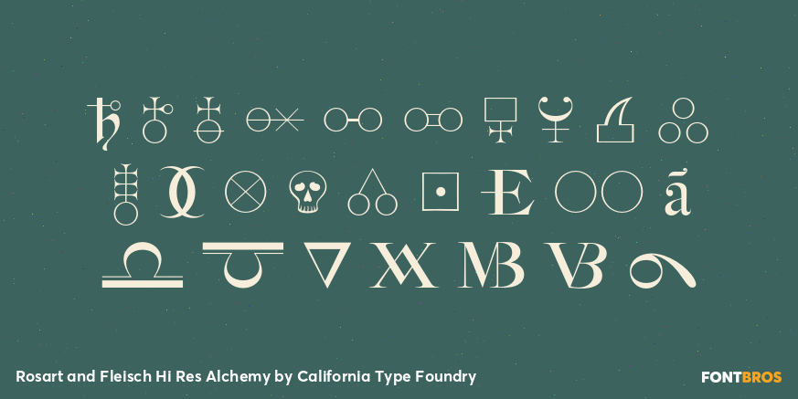 Rosart and Fleisch Hi Res Alchemy Font Poster #1