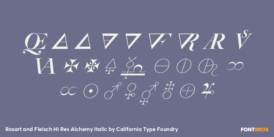 Rosart and Fleisch Hi Res Alchemy Italic Font Poster #2