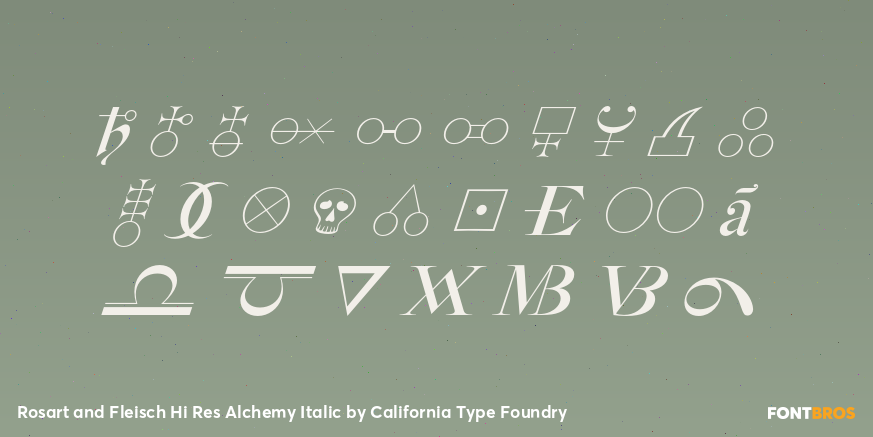 Rosart and Fleisch Hi Res Alchemy Italic Font Poster #3